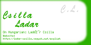 csilla ladar business card